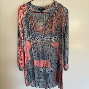 Sanctuary Pink and Blue Embellished Tunic